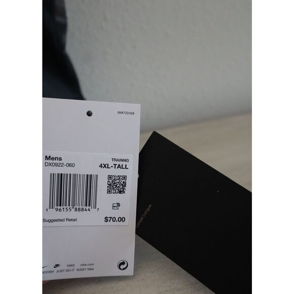 Nike Dri-FIT DX0922-060 Men's Sz 4XL-Tall Gray Allover Print S/S Yoga Top - Picture 4 of 9